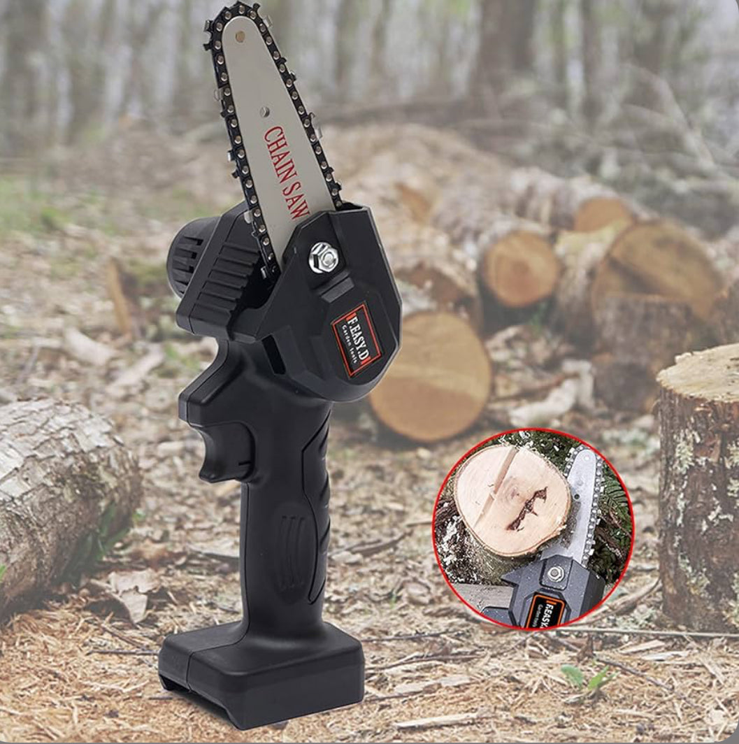 ¡Potencia en tu Mano! Mini Motosierra Inalámbrica con 2 Baterías 🔥