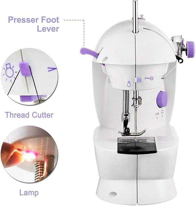Mini máquina de coser eléctrica